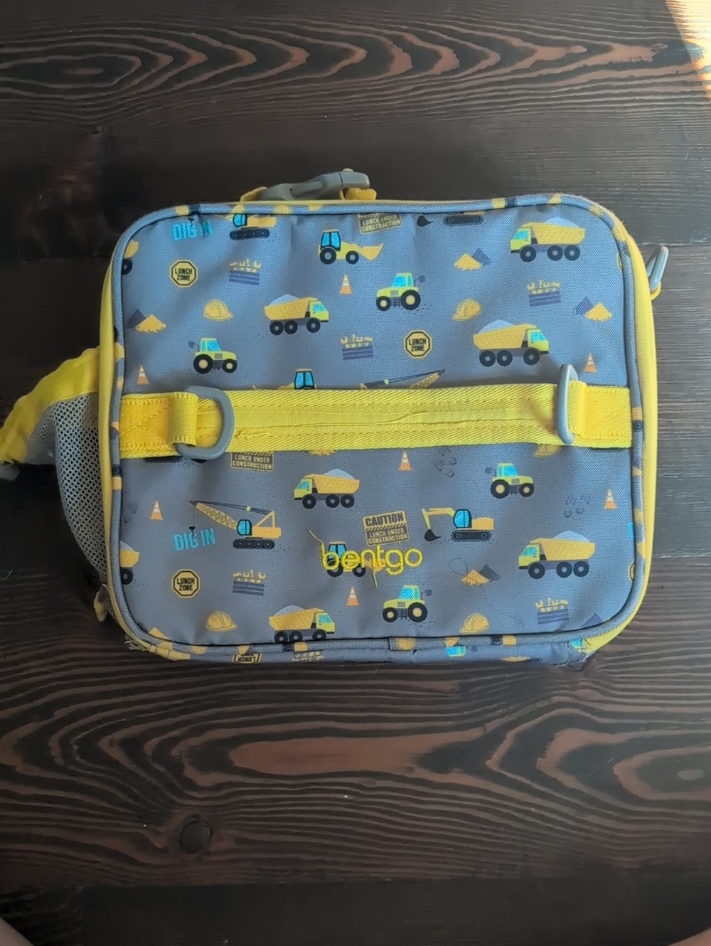 Bentgo Kids Construction Print Lunch Box - Blue & Yellow